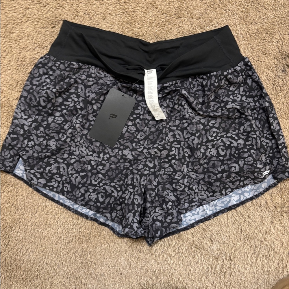 Fabletics Black and Gray Athletic Shorts